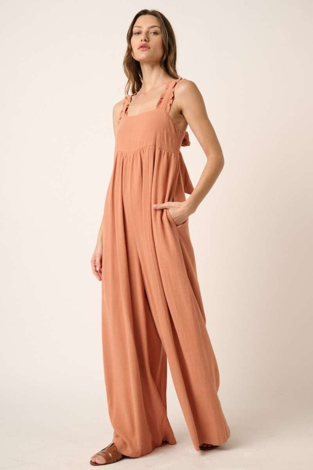 Mittoshop Sleeveless Wide Leg Jumpsuit