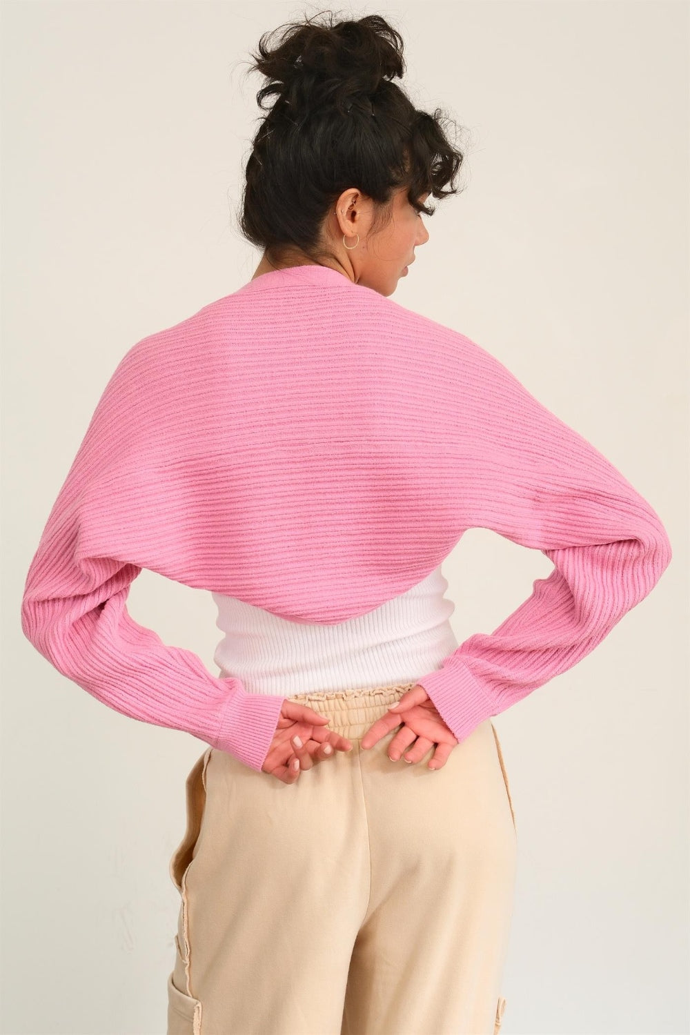 HYFVE Ribbed Knit Bolero Cardigan